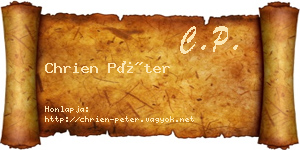Chrien Péter névjegykártya